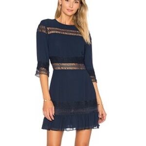 Revolve Tularosa Asher Mini Dress Indigo Blue Navy Small